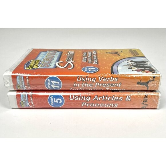 Lot 2 Standard Deviants School SPANISH Modules 5 & 11 (VHS, 2001) NIP NEW Sealed - Picture 2 of 4